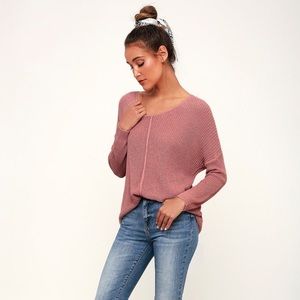 Dusty pink V neck sweater
